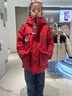 波司登25經(jīng)典極寒厚羽中大童親子款新年紅連帽羽絨外套 曬單實(shí)拍圖