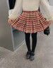 NICKYBABY女童半身裙洋氣冬季2026新款女孩紅色百褶裙秋冬兒童短裙毛呢裙子 4383紅格子半身裙【毛呢】 150 cm 曬單實(shí)拍圖