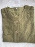 MUJI 女式 木棉混 雙層紗織絎縫夾克 女外套女裝26年春季 BD12VA6S 煙熏綠色 XL (165/92A) 曬單實(shí)拍圖