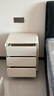 凱薩羅列  KSALOY黑色現代輕奢床頭柜三斗柜意式極簡(jiǎn)床邊柜帶抽屜簡(jiǎn)約儲物柜置物柜 白色【床頭柜】 曬單實(shí)拍圖