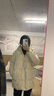素羽輕羅羽絨服女中長(cháng)款冬2025年新款韓版加厚寬松面包服學(xué)生外套上衣女裝 米白色 M 曬單實(shí)拍圖