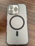 猩球衛士高級感防指紋適用Apple/蘋(píng)果iPhone16Pro磁吸光柵瓦楞手機殼超薄行李箱條紋保護套磨砂透明外殼黑 曬單實(shí)拍圖