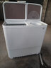 海爾（Haier）15KG洗衣機半自動(dòng)雙缸雙桶脫水機甩干機大容量家用強勁動(dòng)力水電分離洗脫分離防鼠底座 【小神泡凈洗】15公斤+玻璃上蓋+抗菌波輪+腳輪 曬單實(shí)拍圖