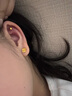 黃金豆豆耳釘女純金999足金耳環(huán)小金豆養耳洞耳飾送女友生日禮物 直針款式+配送禮盒+國檢證書(shū) 5mm光面一對（999足金特惠沖量） 曬單實(shí)拍圖