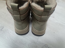 達芙妮皮面防水雪地靴女款2025新款冬季加絨女鞋防滑保暖棉靴棉鞋 曬單實(shí)拍圖