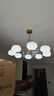 鹿家良品（LUUGAA）棉椛客廳吊燈原木奶油風(fēng)全光譜護眼客廳燈大燈臥室燈餐廳燈燈具 【薦】高亮款8頭無(wú)極光65W智能聯(lián)動(dòng) 曬單實(shí)拍圖