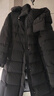 坦博爾鵝絨服女中長(cháng)款可脫卸帽收腰加厚保暖黑金羽絨服550790D能量黑180 曬單實(shí)拍圖