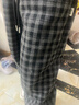 小豬班納（PEPCO）兒童2025年冬裝男女童拼腰格子加絨保暖休閑韓版束口長(cháng)褲運動(dòng)褲 拼腰格子加絨褲-黑色 150 cm 曬單實(shí)拍圖