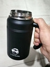 韞舜316不銹鋼保溫杯男士大容量水杯簡(jiǎn)約帶把手辦公室帶過(guò)濾泡茶茶杯 帶把手保溫杯-炫酷黑1000ml 曬單實(shí)拍圖