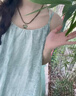 斤慕扎染吊帶連衣裙女2025新款薄荷綠甜美小清新寬松海邊度假長(cháng)裙七夕 薄荷綠【均碼】 曬單實(shí)拍圖