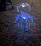 流星雨煙花太陽(yáng)能水母煙火燈庭院裝飾led七彩光纖燈氛圍節日燈 七彩水母花燈6支裝 曬單實(shí)拍圖