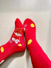 佰姿緣2026馬年紅色襪子女本命年純棉中筒秋冬季禮盒裝喜慶結婚新年禮物 主圖同款【禮盒裝】立體款（4雙裝） 均碼 (35-40)【好運幸福年】 曬單實(shí)拍圖
