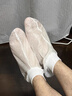 千落一次性雪地鞋套秋冬襪套無(wú)紡布透氣腳套鞋套防腳氣按摩滑雪腳套 白色成人款5雙裝-男女通用（34-44碼） 曬單實(shí)拍圖