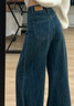 美麗衣櫥（BEAUTIFUL WARDROBE）高腰直筒闊腿牛仔褲女小個(gè)子2025秋冬季設計感時(shí)尚潮流百搭褲子女 曬單實(shí)拍圖