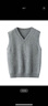 至無(wú)稻秋冬100純羊毛兒童V領(lǐng)馬甲男童女童羊毛背心中大童裝加厚套頭坎肩 中灰色 170 CM 曬單實(shí)拍圖