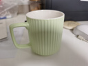 拜杰陶瓷豎紋馬克馬克杯陶瓷杯咖啡杯早餐杯牛奶大容量杯子400ml 曬單實(shí)拍圖