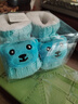 米嘟爾成品手工編織嬰兒毛線(xiàn)鞋男女寶寶軟底冬加絨加厚保暖高幫棉鞋系帶 藍色熊熊(加絨編織) 11 均碼(內長(cháng)11cm建議0-6個(gè)月) 曬單實(shí)拍圖