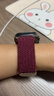 炫戴（XUANDAI）適用apple watch s9表帶磁吸S10編織蘋(píng)果手表表帶個(gè)性鐳雕iwatch尼龍ultra1/2腕帶s8/s7/s6男女se 酒紅【酒杯狗】磨砂折疊扣·透氣編織 44/45 曬單實(shí)拍圖