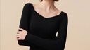 ubras【劉雯同款】含天絲羊毛小高領(lǐng)肌底秋衣女保暖舒適打底衣 小高領(lǐng)-漆黑色 M 曬單實(shí)拍圖