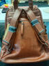 ANDSEEYOU雙肩包女2025新款真皮牛皮簡(jiǎn)約時(shí)尚百搭復古大容量防盜軟皮背包潮 焦糖色 曬單實(shí)拍圖