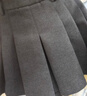 紅袖復古學(xué)院風(fēng)半身裙2025冬季新款女裝手工定位百褶A字顯瘦百搭短裙 黑灰090（預售1.12） L 曬單實(shí)拍圖