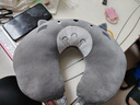 可愛(ài)小老虎U型枕辦公室午睡小學(xué)生午休趴枕兒童趴睡枕出差U型脖枕 龍貓不帶扣 約26*29cm 曬單實(shí)拍圖