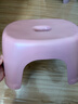 換鞋凳小凳子座椅小板凳可疊放加厚塑料凳高級感兒童學(xué)生寢室矮凳 櫻花粉1個(gè) 曬單實(shí)拍圖