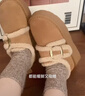 百思圖25冬毛毛鞋棉鞋加絨女休閑鞋L0028DM5 駝色/杏色 36 曬單實(shí)拍圖