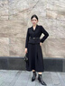 X.C.N 祥春鳥(niǎo)高端西裝套裝裙女秋冬季氣質(zhì)通勤主持人西服外套正裝工作服 黑色 贈送腰帶 M 曬單實(shí)拍圖