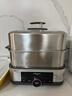 東菱（Donlim）電蒸鍋燉蒸一體多功能蒸汽鍋雙層不銹鋼 家用3-4人大容量陶瓷汽鍋雞高溫速蒸預約保溫蒸箱DL-1005 曬單實(shí)拍圖