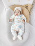 嬰蓓依嬰幼兒保暖連體衣恒溫偏開(kāi)棉服冬季加厚哈衣 云端之夢(mèng) 80cm 曬單實(shí)拍圖