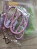 狗狗牽引繩一托二云朵泡棉握把多功能解放雙手防纏繞寵物牽引繩子 紫色 主繩1cm*85cm（副繩0.8cm*95cm） 多頭牽多引功能一拖二耐磨狗繩子 仿尼龍+泡棉把手+pvc束繩環(huán) 曬單實(shí)拍圖