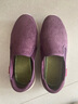 足力健老人鞋一腳蹬散步鞋艾草健康媽媽鞋休閑鞋冬季女鞋 1616Z絳紫37 曬單實(shí)拍圖