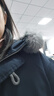 茵曼三防可拆毛領(lǐng)連帽羽絨服2025冬女裝新款派克服外套  深寶藍 M 曬單實(shí)拍圖