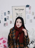 SCOTT GOOSE紅色圍巾女冬季本命年新年生日禮物披肩女學(xué)生針織圍脖情侶圍巾 酒紅色 曬單實(shí)拍圖