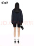 DZZIT地素短外套春秋蕾絲設計運動(dòng)風(fēng)輕松上衣女3J1F4281T 深藍色 M 曬單實(shí)拍圖