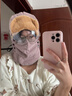 MINISO雷鋒帽女冬季保暖防風(fēng)防寒加絨加厚騎行護耳帽子男口罩套裝 粉色 曬單實(shí)拍圖