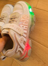 泰蘭尼斯童鞋男女童可控開(kāi)關(guān)閃燈鞋輕便防滑幼兒園軟底閃燈運動(dòng)鞋白/粉29 曬單實(shí)拍圖