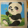 兒童玩具9片木質(zhì)拼圖幼兒園早教動(dòng)物拼圖地攤熱賣(mài)木制拼圖玩具 熊貓 曬單實(shí)拍圖