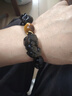 石玥珠寶14mm金沙天然黑曜石手串本命年蛇年虎眼石貔貅水晶手鏈男女士款 曬單實(shí)拍圖