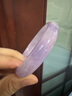 緬甸冰種翡翠手鐲正品紫羅蘭玉手鐲飄綠飄花正圈玉石春帶彩手鐲子 58號 曬單實(shí)拍圖