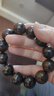 玉海云瑤四川金絲楠木手串男盤(pán)玩爆滿(mǎn)水波龍膽紋佛珠陰沉木烏木綠料20mm 曬單實(shí)拍圖