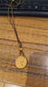 漢秀黃金十二生肖花神吊墜女足金新款生肖馬掛墜蓮花圓牌項鏈送禮 十二花神生肖馬 金重約4.86克 曬單實(shí)拍圖