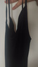 鸞姿新款連衣裙吊帶裙女士夏中長(cháng)款黑白色背心性感外穿內搭打底衫 黑色長(cháng)度90cm（膝蓋附近） 均碼 曬單實(shí)拍圖