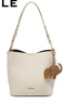 百麗婦女節禮物女包簡(jiǎn)約小飛象隨心桶送媽媽百搭手提包X7258AX5 米色 曬單實(shí)拍圖
