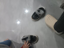 憶愛(ài)兒童棉拖鞋冬季男孩女童pu皮防水軟底防滑親子室內保暖毛絨棉拖 黑色包跟 34 -35 內長(cháng)21 曬單實(shí)拍圖