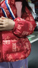 迪士尼寶寶兒童大童羽絨服童裝2026新款男女童紅色拜年服保暖秋冬季外套 曬單實(shí)拍圖