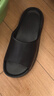 家怡拖鞋男女夏季家居鞋厚底軟彈涼拖鞋居家浴室拖珍珠黑44-45 JY2355 曬單實(shí)拍圖