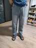 貓人牛仔褲男士【闊腿】美式直筒寬松春夏季青年休閑復古直筒長(cháng)褲子男 曬單實(shí)拍圖