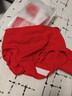 都市麗人本命年馬年女士紅色內褲女純棉高腰收腹大碼鴻運三角褲4條XL 曬單實(shí)拍圖
